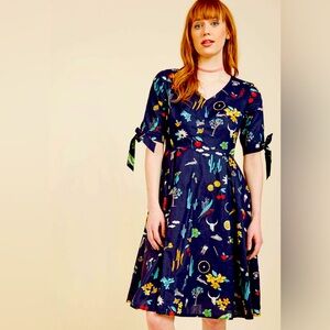 ModCloth Frockshop 2x Western 🏜️ icons dress cactus with pockets!